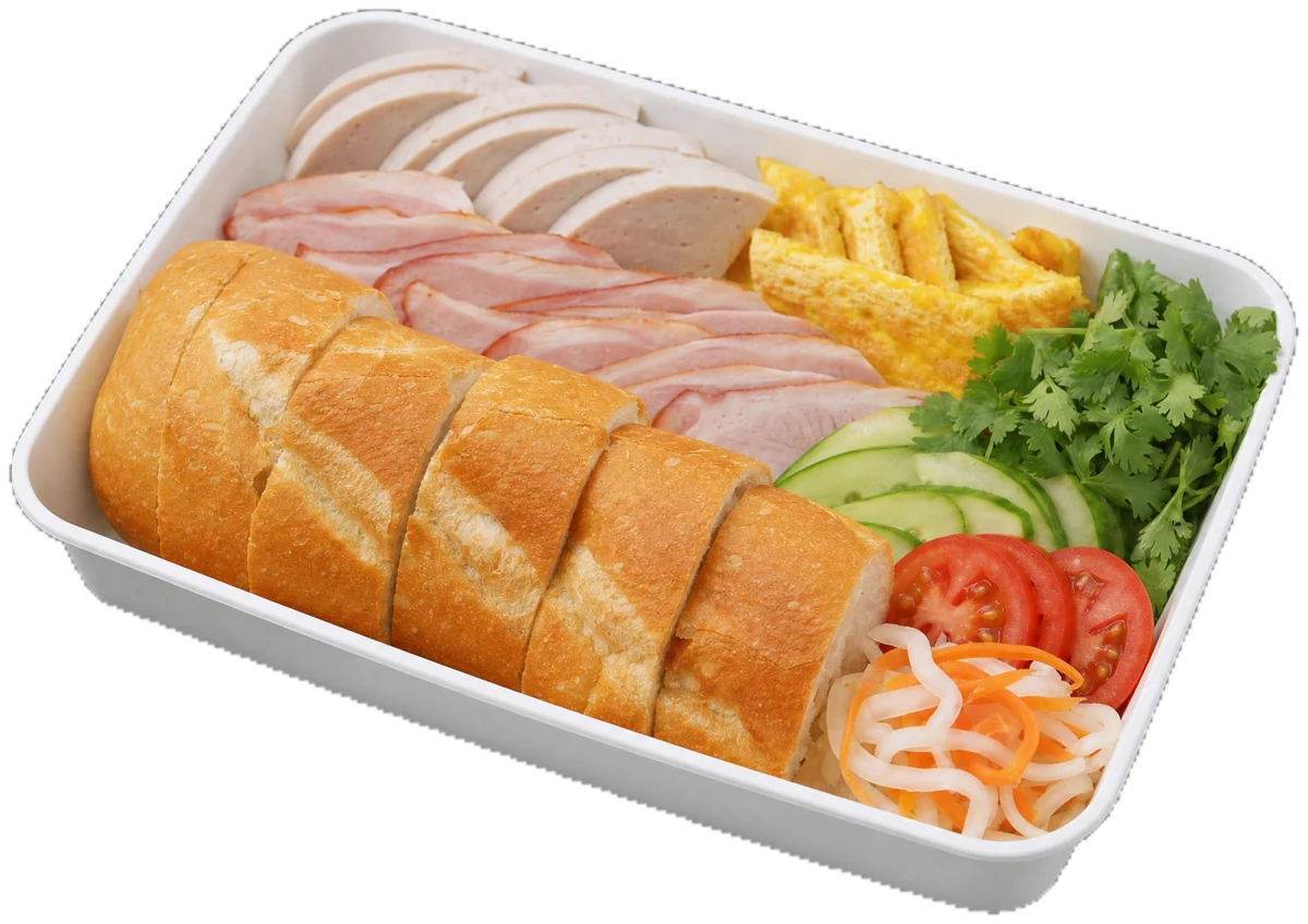 Vietnamese sliced bánh mì